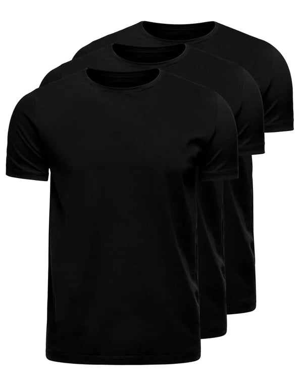 Kit 3 Camisetas Básicas - Algodão Egípicio